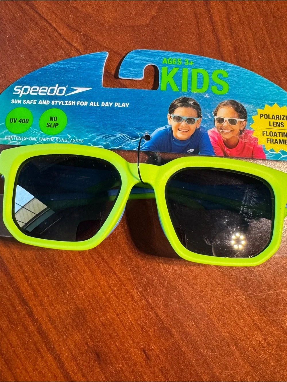 Speedo Kids Lime Green Sunglasses & Red Crab Swim Goggles Set